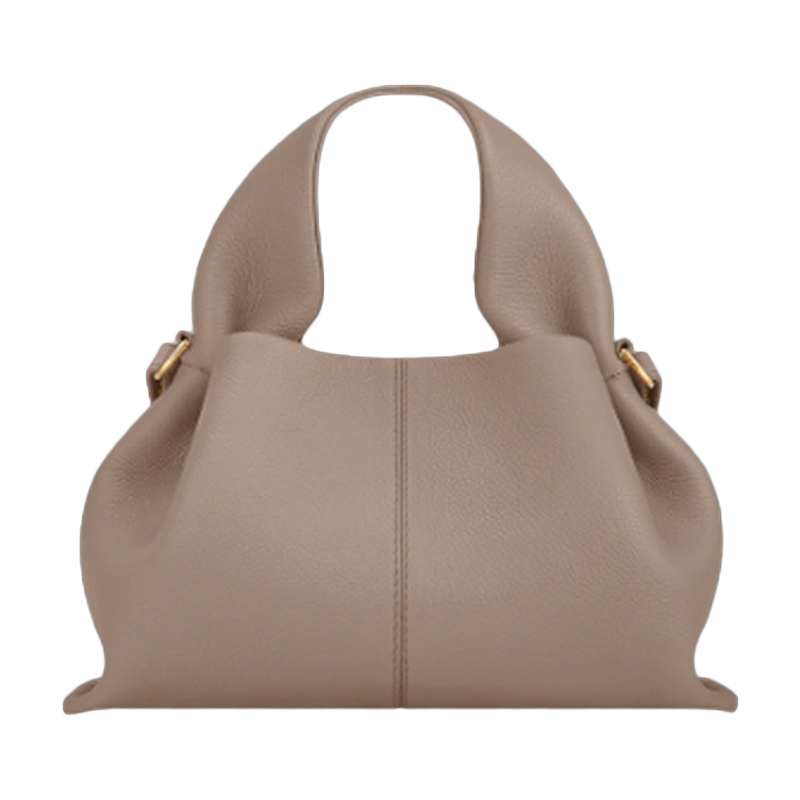 Taupe leather bag
