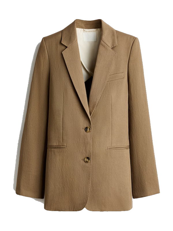 H&M, Single-breasted blazer, camel